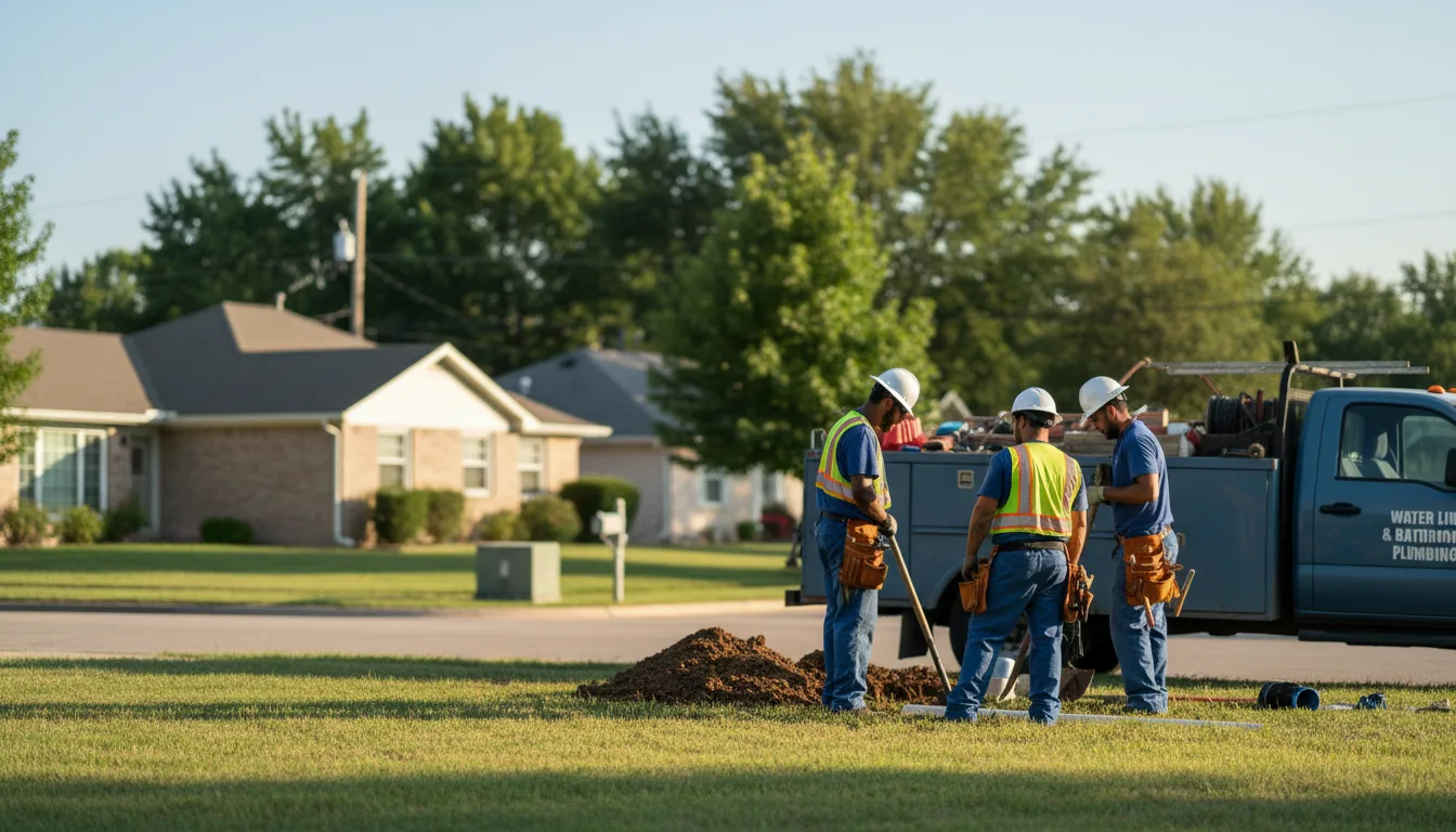 Residential water line and bathroom plumbing service in Brownwood, TX